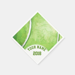 06of12 Green Tennis Themed Napkins
