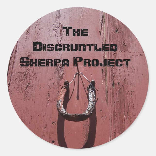 074, The Disgruntled Sherpa Project Classic Round Sticker (Front)