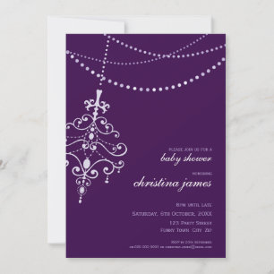 078Drusilla :: BABY SHOWER INVITES :: chandelier