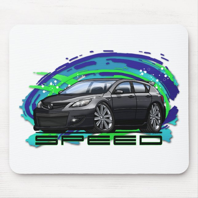 07-09 Speed3_Black Mouse Mat (Front)