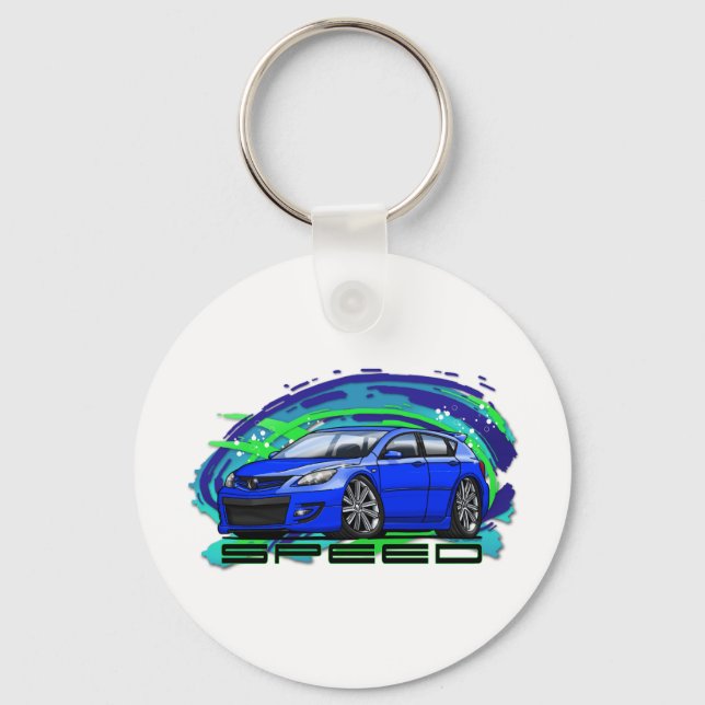 07-09 Speed3_Blue Key Ring (Front)