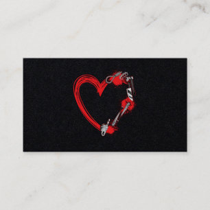 07.Horror Movie Horror Movies Heart Chain Saw Knif Business Card