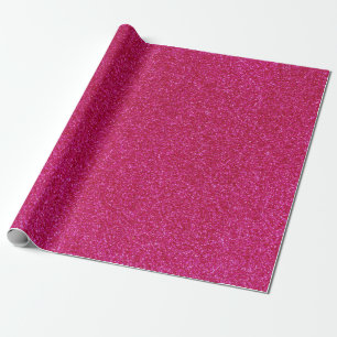 07 Hot Pink Glitter Print Wrapping Paper