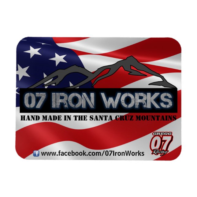 07 Iron Works "Old Glory" Gregg Racing Magnet (Horizontal)