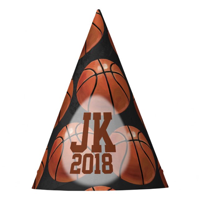 07of12 Custom Basketball Party Hats (Front)