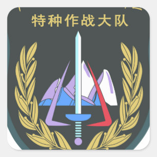 07's series China PLA Xinjiang Military Region Spe Square Sticker