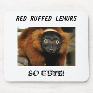 080725-red-ruffed-02, RED RUFFED LEMURS, SO CUTE! Mouse Mat