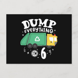 08.Garbage Truck for a Garbage Trucks Fan Invitation Postcard