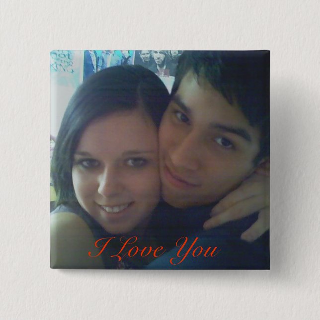 08, I Love You 15 Cm Square Badge (Front)