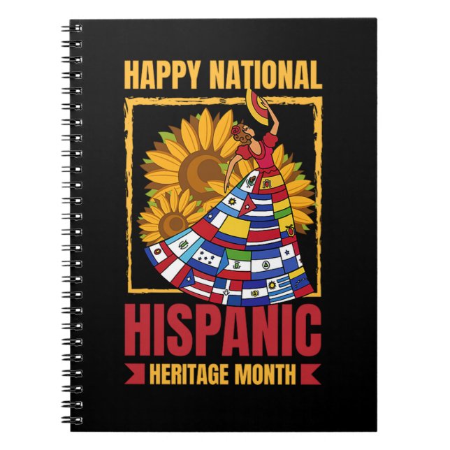 08.National Hispanic heritage Month all countries. Notebook (Front)