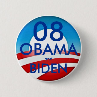08 OBAMA and BIDEN 6 Cm Round Badge