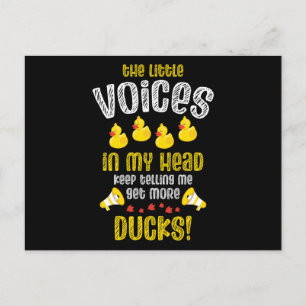 08.Rubber duck for a Duck Lovers Announcement Postcard