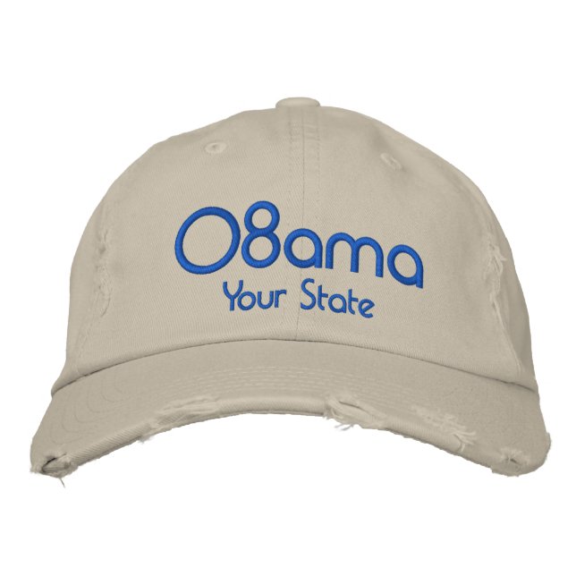 08ama, Customisable Your State Embroidered Hat (Front)