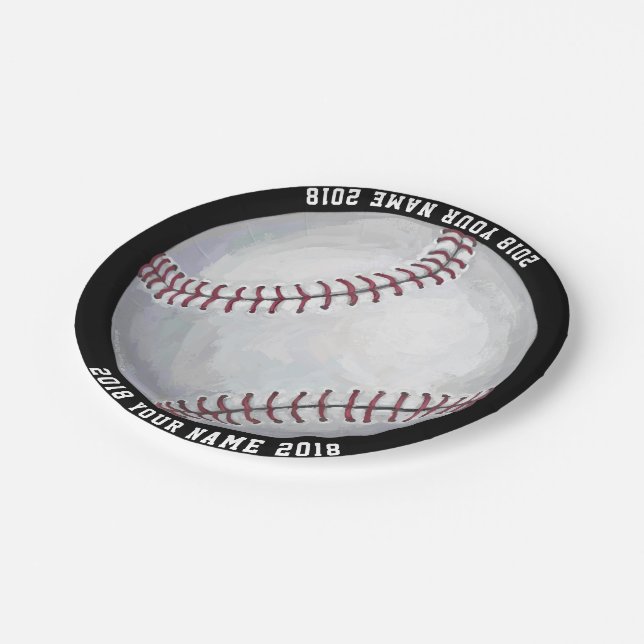 08of12 Baseball Custom Party Plate (Angled)
