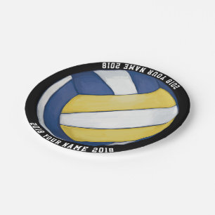 08of12 Volleyballl Custom Party Plate