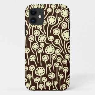 090512 Cream on Dark Brown iPhone 11 Case