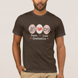 09 Peace Love Graduation T shirt
