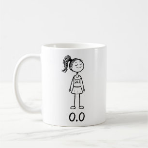 0.0 Funny Stick Figure Girl Runner Marathon Joke Coffee Mug
