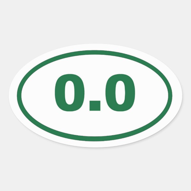 0.0 green oval sticker (Front)