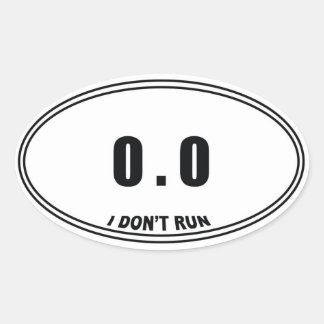 0.0 Non Runner Oval Stickers