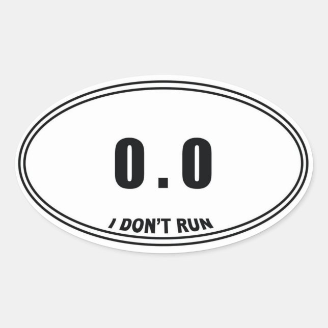 0.0 Non Runner Oval Stickers (Front)