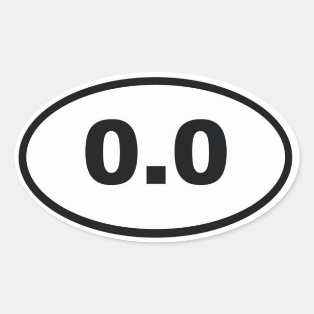 0.0 OVAL STICKER (Front)