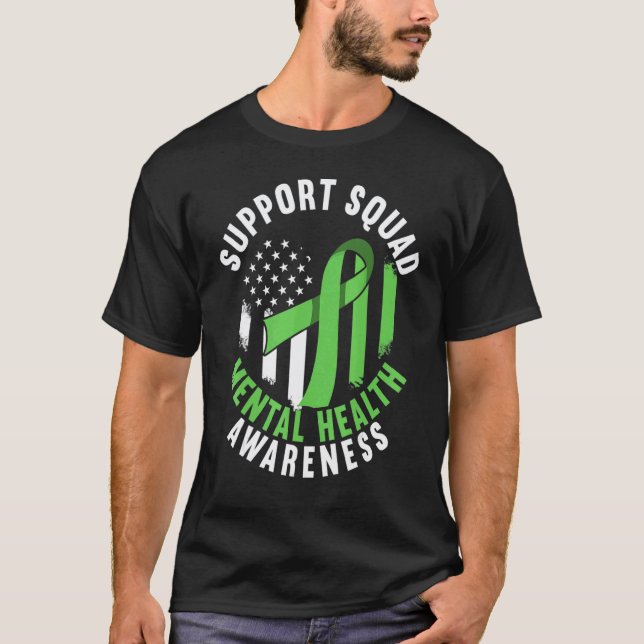 0 Awareness I Support Squad I Depression & Mental  T-Shirt (Front)