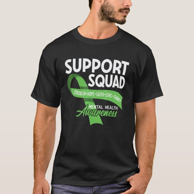 0 Awareness I Support Squad I Depression & Mental  T-Shirt (Front)