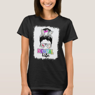 0 Bleached Dental Life Messy Bun Women Sunglasses T-Shirt