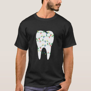 0 Christmas Dentist Dental shirt. Tooth in Christm T-Shirt