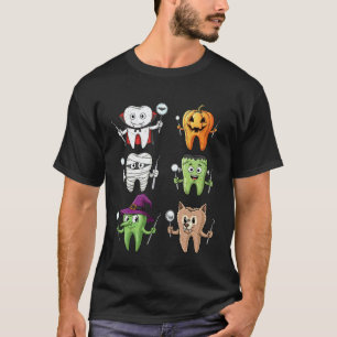 0 Cute Halloween Molars Dentist Hygienist Dental S T-Shirt