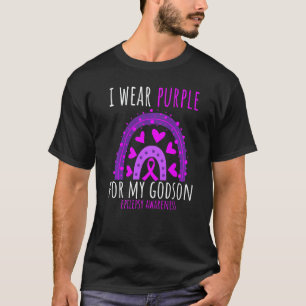 0 Cute Purple Godson Epilepsy Awareness Rainbow He T-Shirt