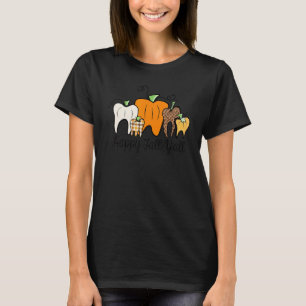 0 Dentist Happy Fall Yall Pumpkin Teeth Dental Hal T-Shirt