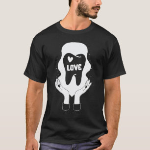 0 Dentist Love Teeth Heart Valentines Day Mouth Su T-Shirt