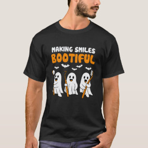 0 Dentist Smiles Bootiful Ghost Halloween Costume T-Shirt