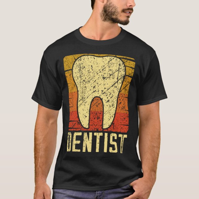0 Dentist Tooth Retro Funny T-Shirt (Front)