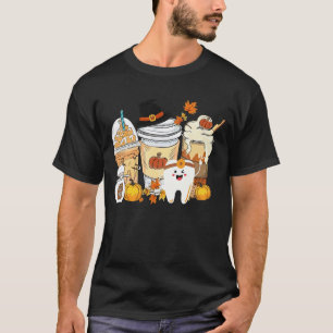 0 Fall Coffee Dentist Dental Squad Hygiene Thanksg T-Shirt