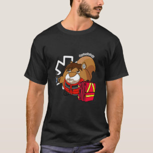 0 funny squirrel - bored paramedic with coffee T-Shirt