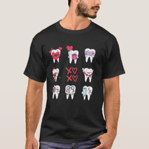 0 Funny Teeth Dental Crew Dentist Xoxo Valentines T-Shirt