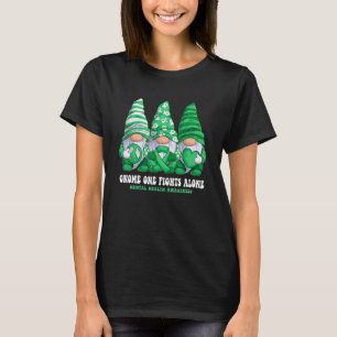 0 Gnomies Mental Health Awareness Month Green Ribb T-Shirt
