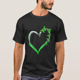 0 Heart Blue Butterfly Spreading Mental Health Awa T-Shirt