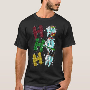 0 Ho Ho Ho Teeth Santa Dentist Dental Ugly Christm T-Shirt