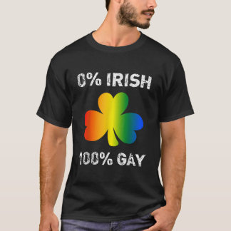 0 Irish 100 Gay Funny St Saint Patricks Day  T-Shirt