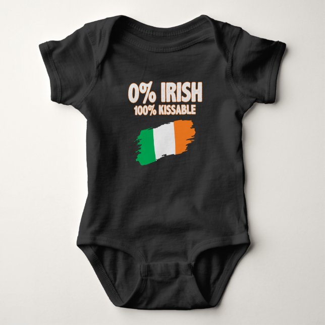 0% Irish 100% Kissable Baby Bodysuit (Front)