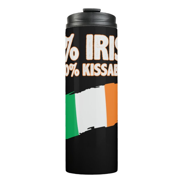 0% Irish 100% Kissable Thermal Tumbler (Front)
