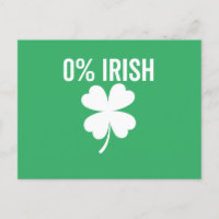 0% Irish Funny St Patrick's Day