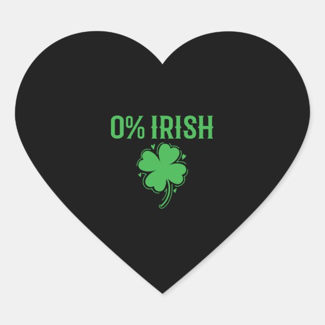 0 Irish St. Patricks Day Heart Sticker (Front)