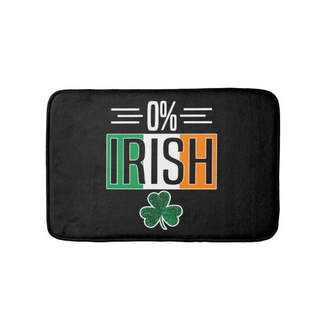 0 Irish St Patricks Day Irish Zero Percent Shmaroc Bath Mat (Front)