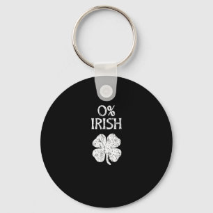 0% Irish St. Patrick's Day Zero Percent Graphic T- Key Ring