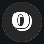 0 Large Round Black Number Stickers by Janz<br><div class="desc">Custom Number Designs by Janz © 2008-2017 Jan Fitzgerald. All rights reserved. Graphic Design,  Artwork,  & Photography by Jan & Michael Fitzgerald.</div>
